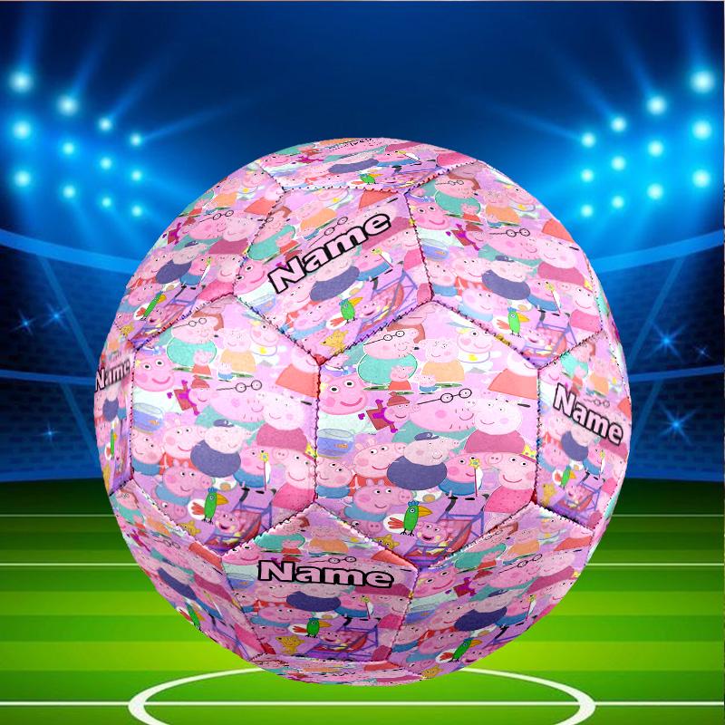 Custom Name Personalized Peppa Pig-A Print Size 5 Soccer Ball Training & Match Football, for Team, Kicking, Gift for Football Enthusiasts