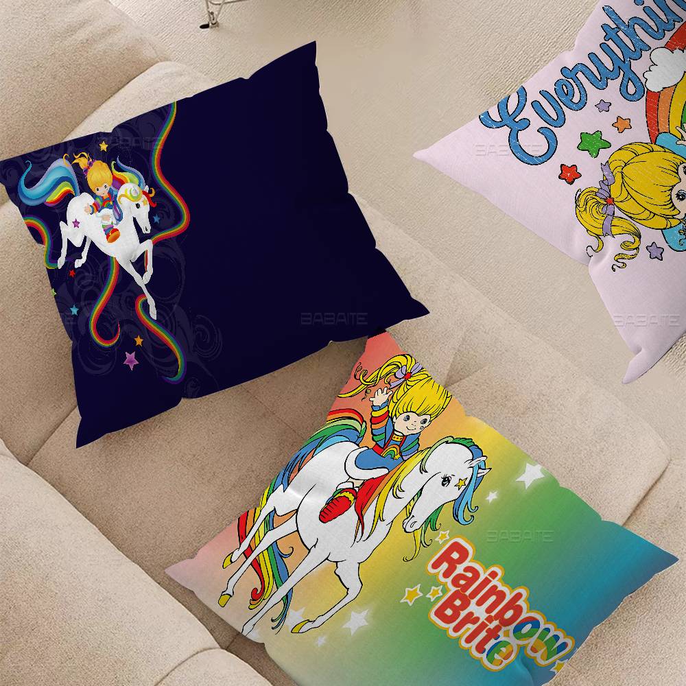 Rainbow Brite Anime Pillowcases Home Bedding Decorative Pillow Cover Wedding Super Soft Pillow Case