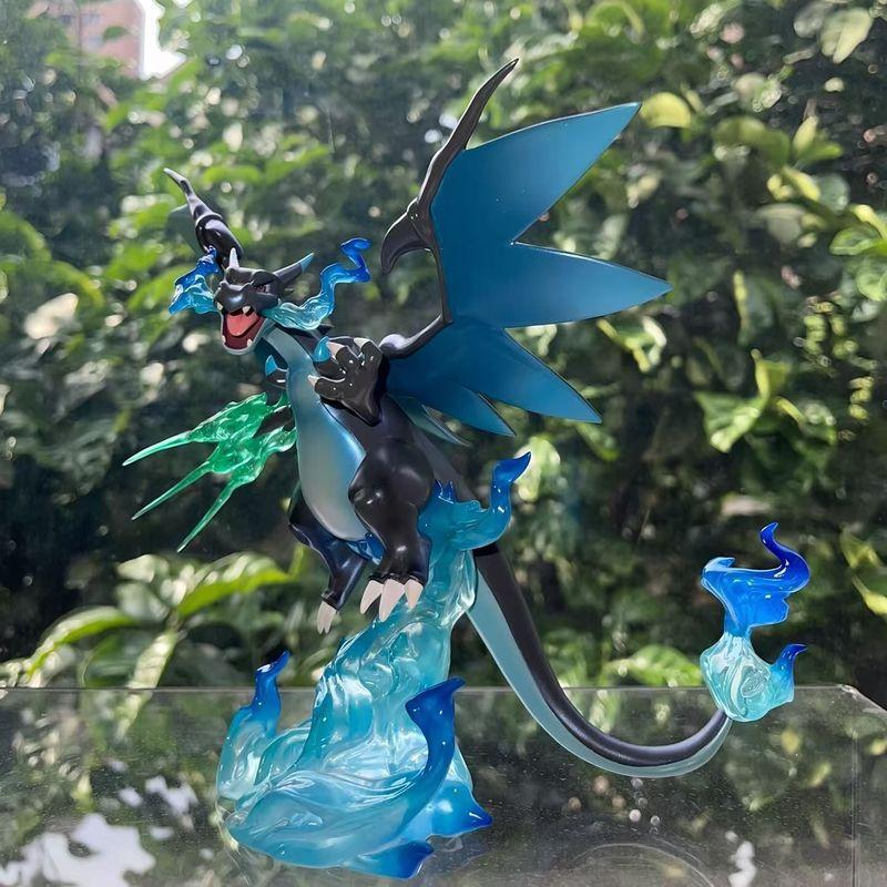 new 18cm Charizard X Anime Figure Can Change Hands Model Gk Statue Boys Collection Desktop Decoration Ornament Cute Toy Gift