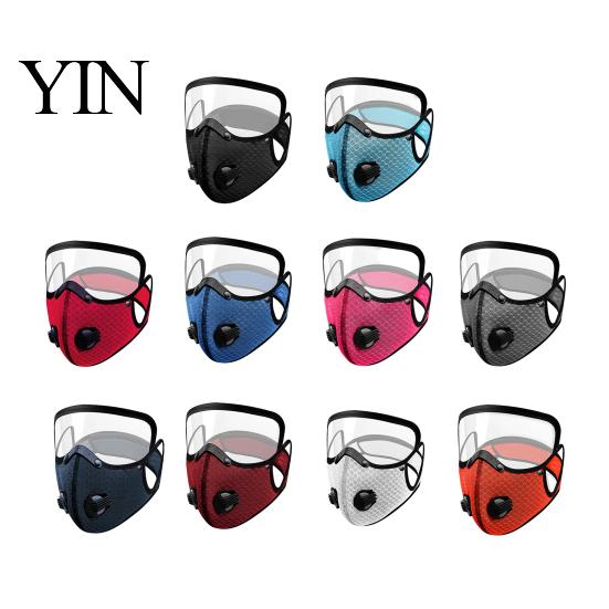 Face Protection Shield Cycling Mask with Eye Shield, Breathing Valve, Lightweight Reusable Windproof Dust-proof Adjustable Goggle Protective Safety