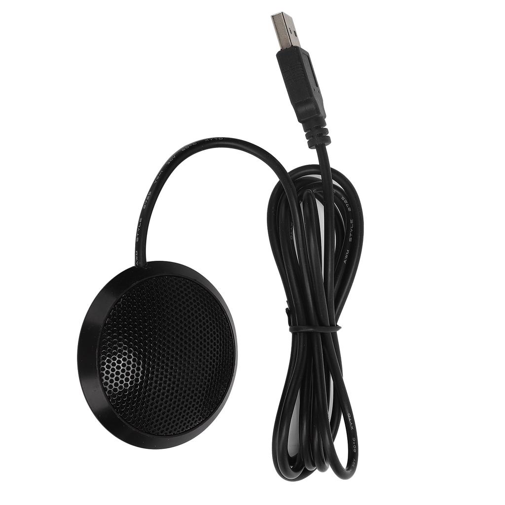 USB Desktop Microphone Portable 360 Degree Pickup Omnidirectional Condenser Mic for Meeting LiveWithout Switch