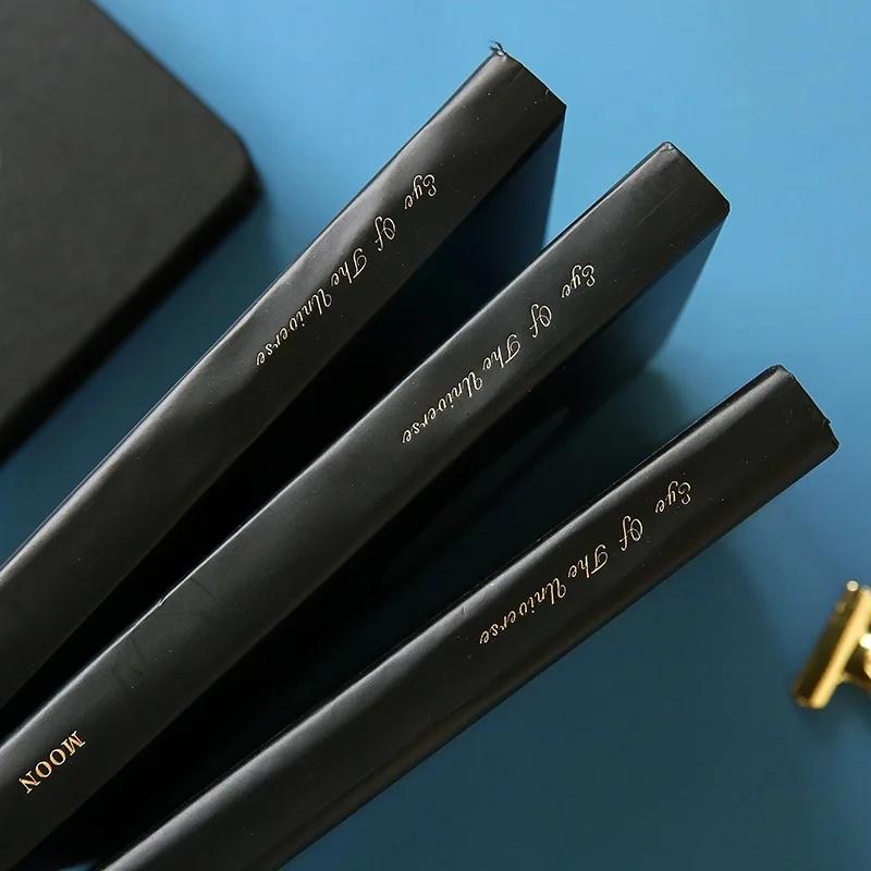 Planet Graffiti Black Cardbook Minimalist Hardcover Black Inner Page Notebook Diary Book Korean Handbooks Stationery Gift
