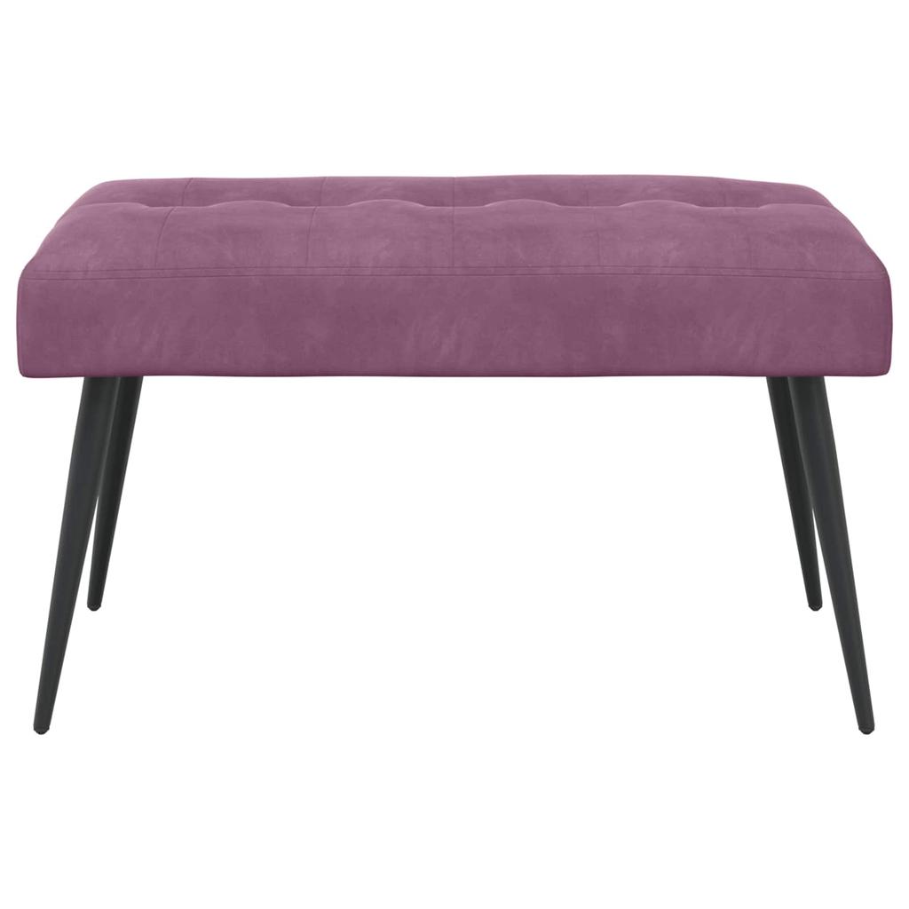 Button Tufted Bench Purple 80 x 40 x 46 cm Velvet