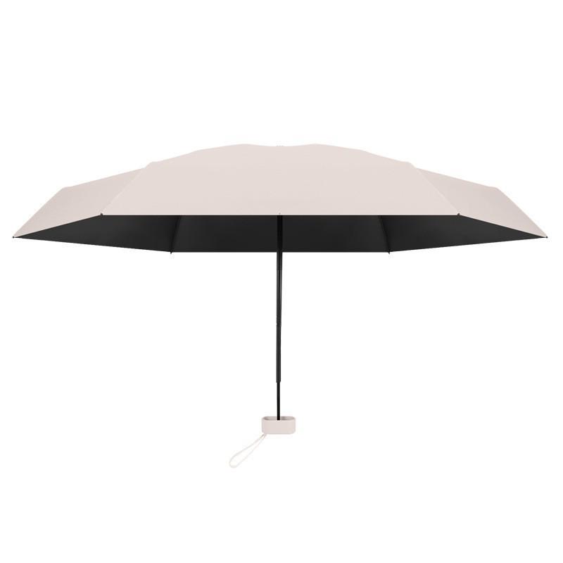 Compact Six-Fold Mini Vinyl Sunshade Umbrella for Women - Customizable High-End Parasol for Rain or Shine