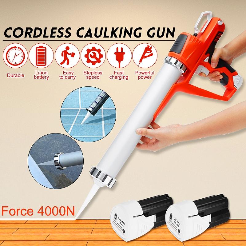 Electric Cordless Caulking Guns 1.5AH Max Handheld Glass Hard Rubber Sealant Guns For Home DIY Tools Kit 520*220*70mm