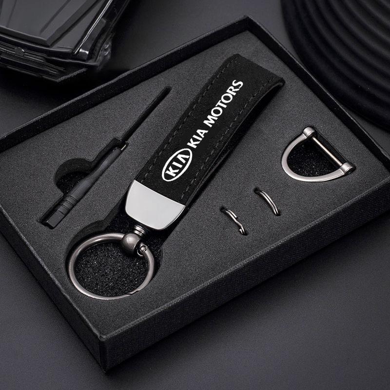 2026 Adesivo Auto Caldo Portachiavi Auto Lusso Uomo Donna Pelle Scamosciata per KIA sportage ceed sorento cerato optima picanto rio soul k3