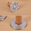 Metal Cookie Press Cutter Mold with Wooden Handle Cookie Stamper DIY Baking Tools for Cakes Pastries Decorating Supplies