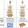 3D Puzzle Wooden Cello Model DIY Assembly Violin Music Box Building Kits Home Living Room Decor Crafts Gift for Adults Kids