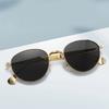 New 2pcs Retro Oval Metal Women Sunglasses Luxury Designer Sun Glasses Sunshade Protective Eyewear Unisex