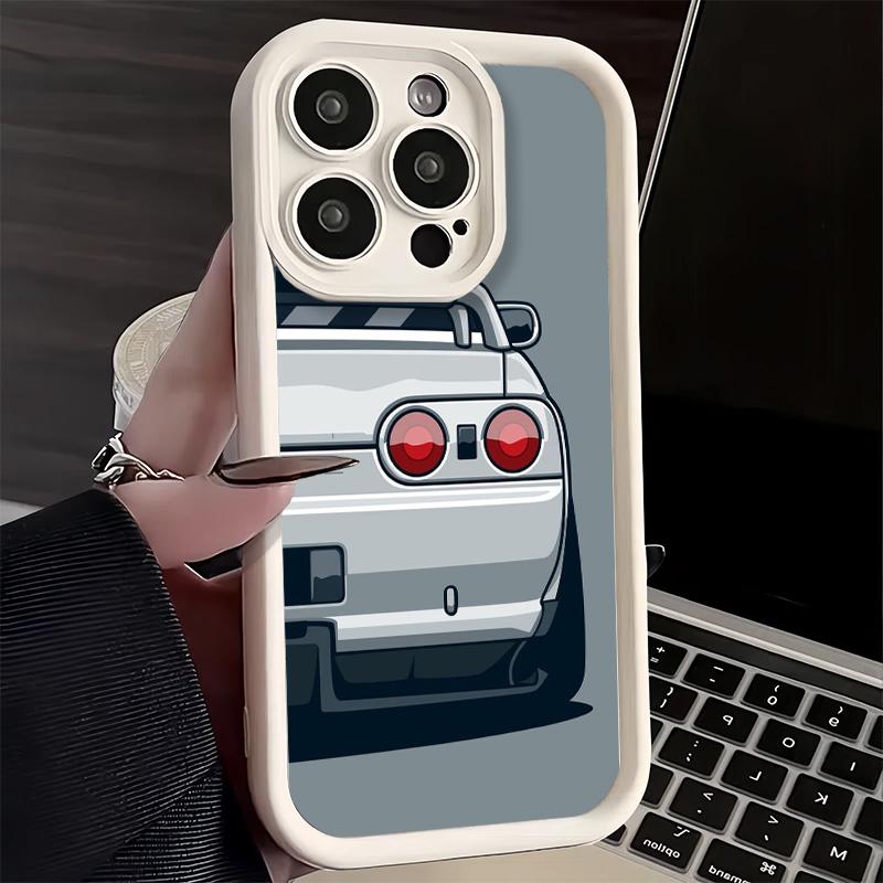 

Phone Case for iPhone 17 Air 16E 15 16 Pro Max JDM Sports Cars Minimalist Design Cover 14 Plus 13 12 Mini Soft Shell Silicone Fu iPhone 17 Pro