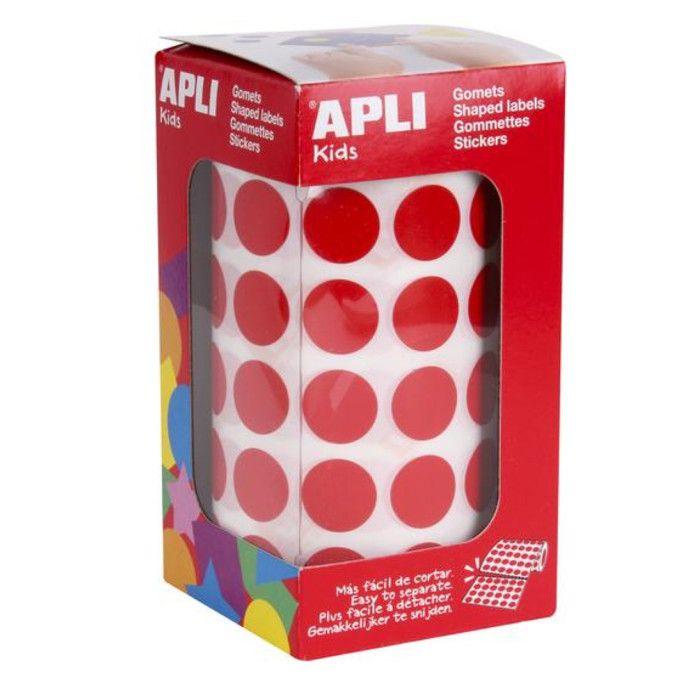 Gommettes rouleau Rond Ø 15 mm Rouge x 2 832
