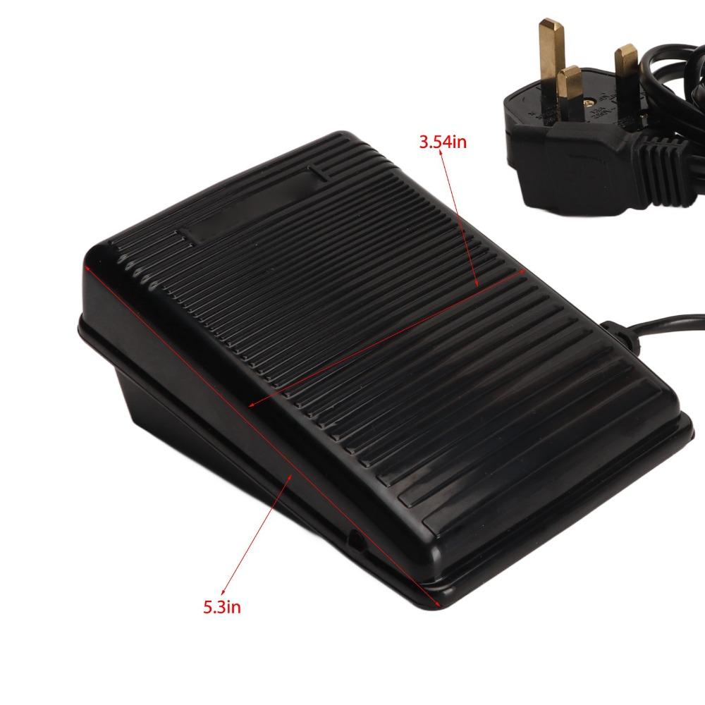 Power Cord Foot Control Pedal 220V Plug 5.3in Long Foot Speed Control Three Holes Foot Controller Sewing Machine