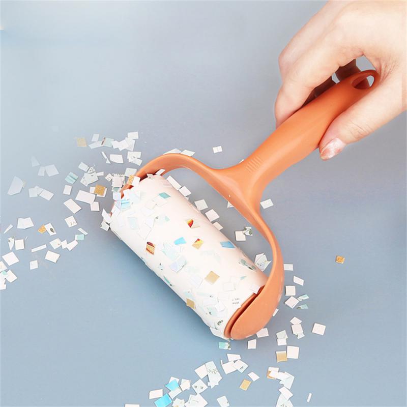 Tearable Roll Paper Sticky Roller Dust Wiper Pet Hair Clothes Carpet Tousle Remover  Replaceable Cleaning Brush  Accessories