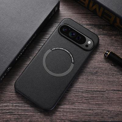 Luxusní kožené pouzdro pro podnikání pro Google Pixel 9 Pro XL 8 7A 8A 8 7 Slim Nárazuvzdorné Kožené Bezdrátové Nabíjení Magnetické Magsafe Matný Kryt na Telefon Funda