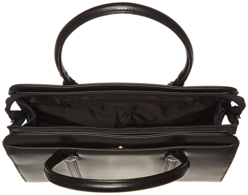 LA CASETTA Synthetic Leather Business Tote Bag (A4 Compatible) 0483 Black