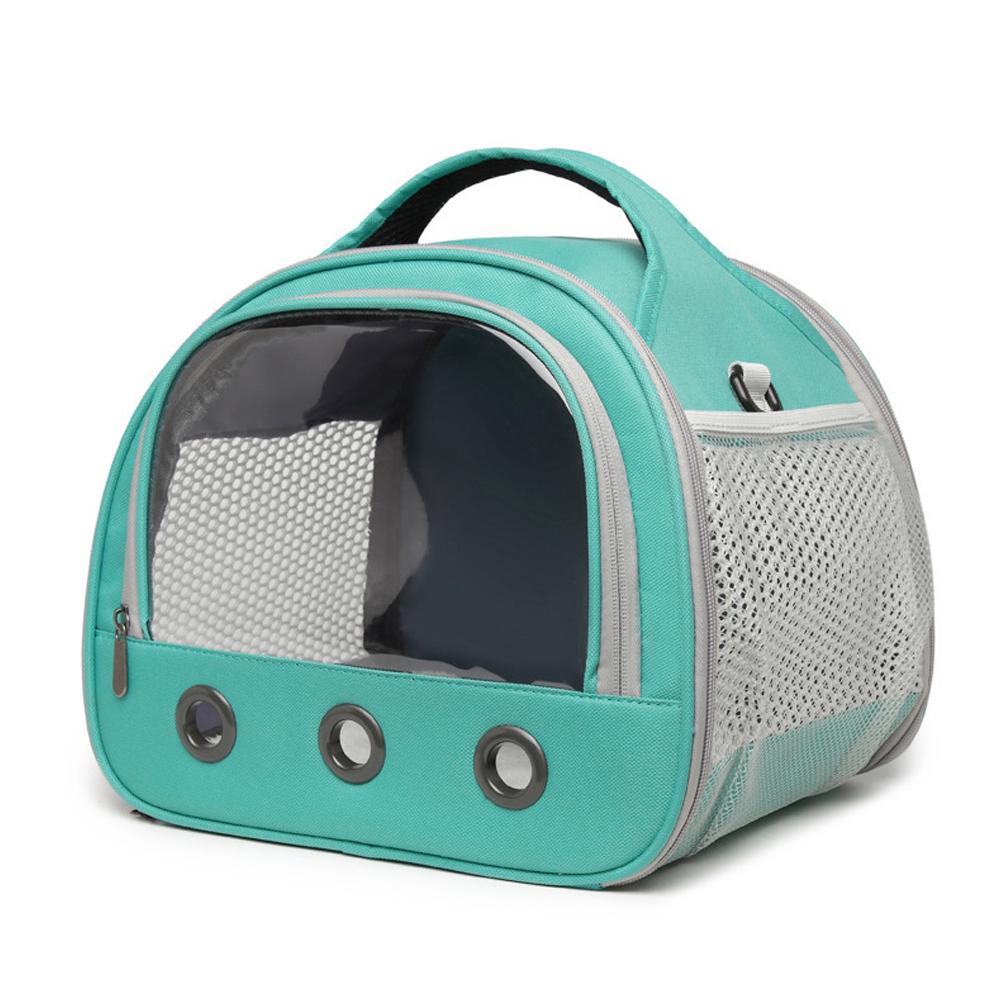 Portable Small Animal Hamster Carrier Bag Breathable Guinea Pig Outdoors with Transparent Window Handbag Rabbits Shoulder Strap