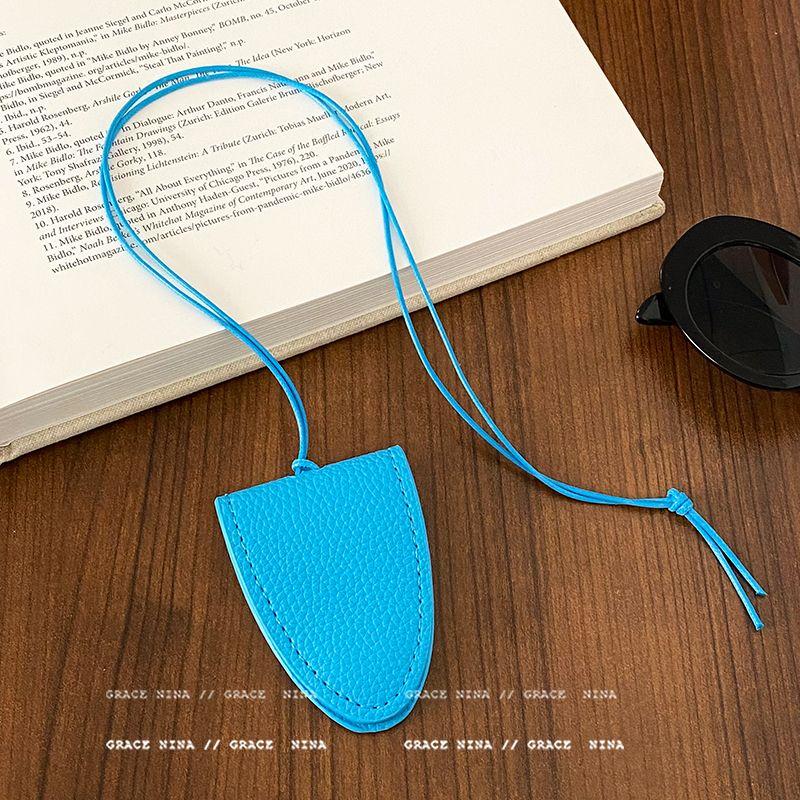 Leather Women's Outdoor Portable Glasses Clip Sweater Chain Lanyard