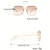 5PCs oversized square sunglasses anti-reflective PC lenses, fashionable plastic frames-stylish eyewear for daily commute