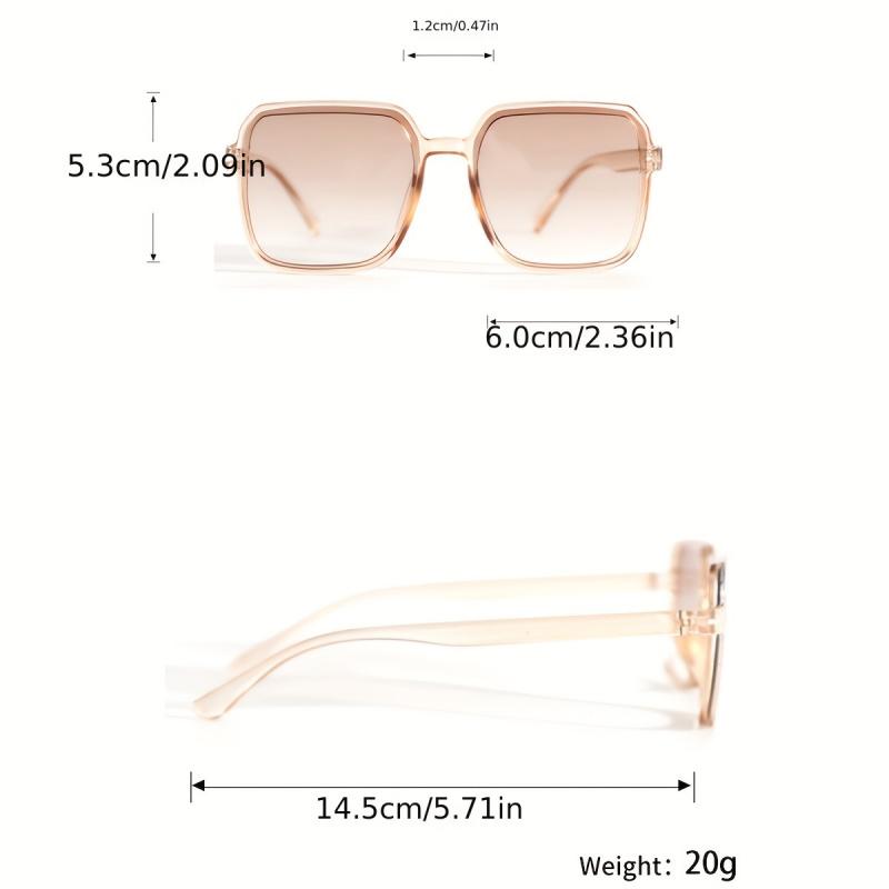 5PCs oversized square sunglasses anti-reflective PC lenses, fashionable plastic frames-stylish eyewear for daily commute