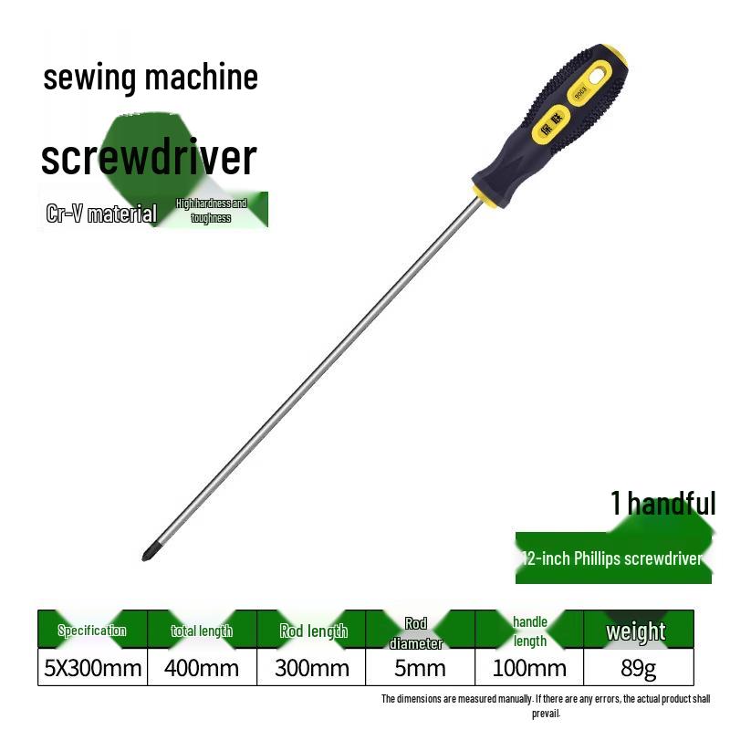 Nähmaschinen-Schraubendreher-Set: Kreuz-/Flachkopf, Verlängert, Groß, Stark magnetisch, Kleine und Große Größen