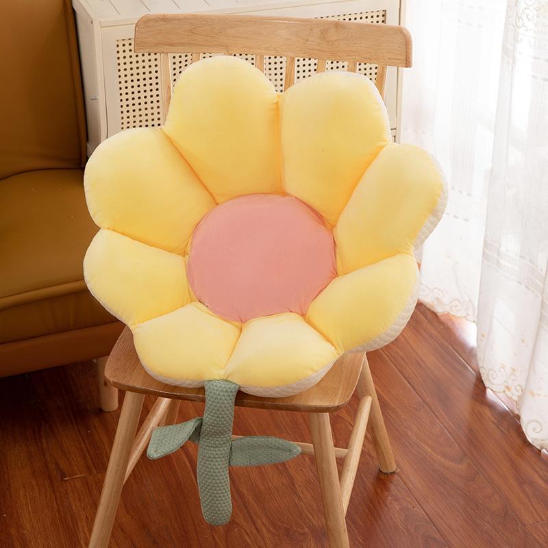 Flipped Small Daisy Flower Cushion Sofa Pillow Bay Window Cushion Home Office Plush Comfortable Cushion