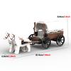 MOC Creative Medieval Western Carriage Model Farm Cattle Cart Transport Vehicle Building Blocks DIY Brick Toys Boy Birthday Gift