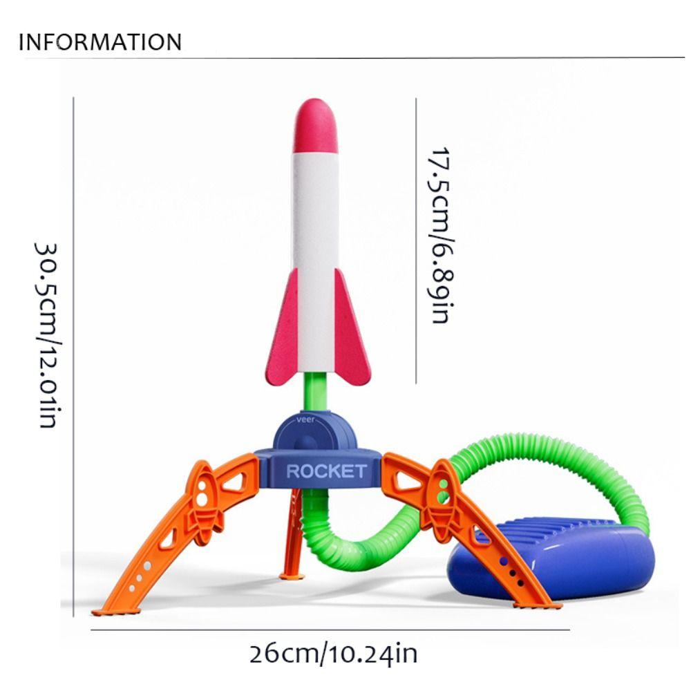 Plastic Rocket Launcher Foot Pump Stomp Rocket Toy Creative   Boys