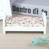 1/12 Casa delle Bambole Miniatura Letto in Legno con Cuscino Mobili Camera da Letto Casa delle Bambole