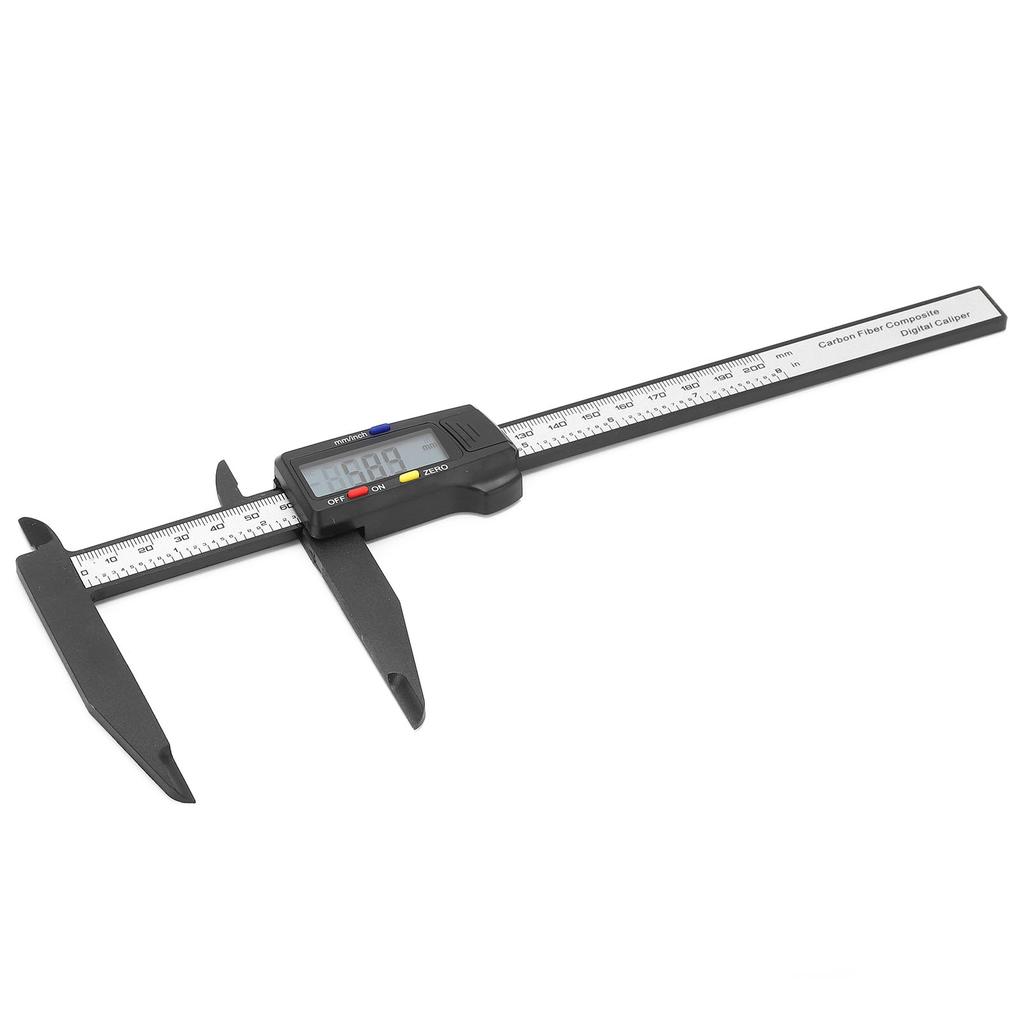 200mm Carbon Electric Digital Caliper Ruler with Large LCD Screen Metric Inch Conversion