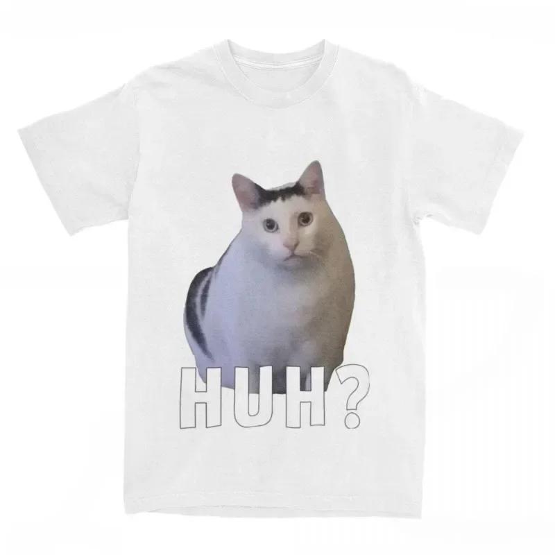 Gorąca Wyprzedaż Nowość Huh Kot Mem Modny T-shirt Casual Moda Streetwear Hip Hop Męski T-shirt Styl Harajuku Damskie T-shirty