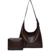 Hobo Bag for Women, Vegan Leather Slouchy Shoulder Tote with Matching Pouch | Roomy divided interior with a zippered divider and secure inner pocket,