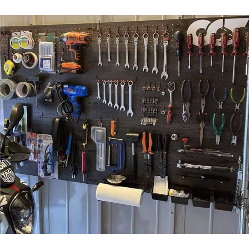 Athvcht 156-Piece Perforated Board Hooks, Specialized T-Shaped Mesh Hooks, 25mm Hole Pitch, Includes Plastic Box, Hanging Rack, Fixing Hardware, Produ