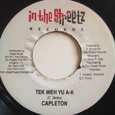 7inch Record CAPLETON - Tek Weh Yu A-K NONE In The Streetz  2005 Jamaica Reggae, Ska & Dub Used