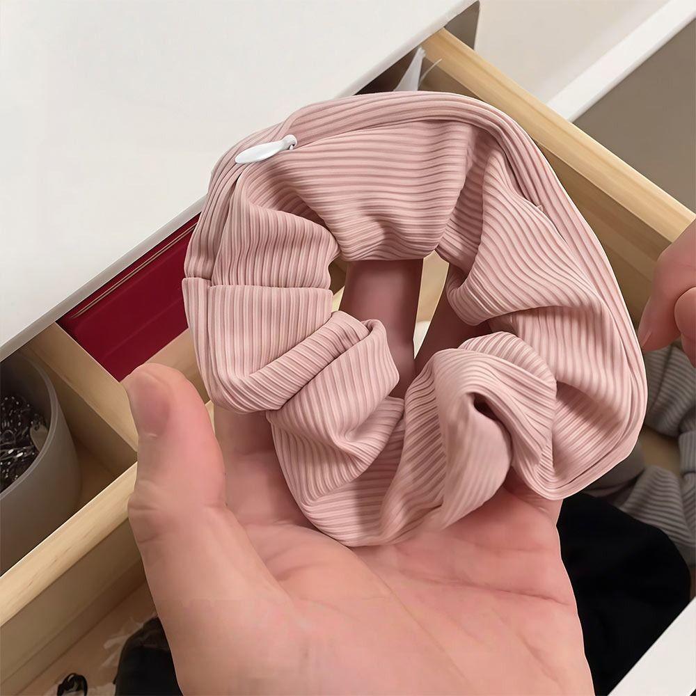 Anti-Theft Scrunchie with Hidden Pocket Elastic Hair Band Trendy Ponytail Holder Women Girls
