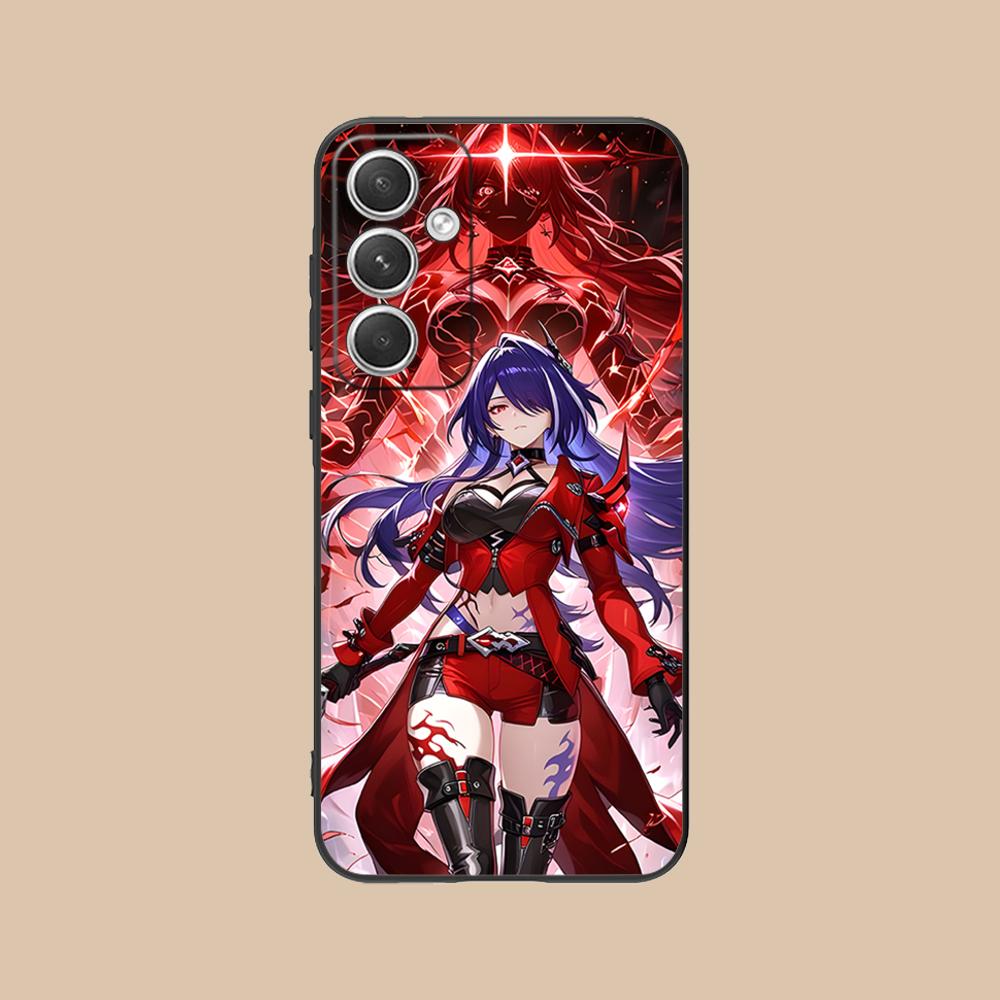 HSR Acheron Mattes TPU Handyhülle für Samsung Galaxy S26 S25 S24 S23 S22 S21 S20 Note20 Plus FE Ultra Buntes Cover