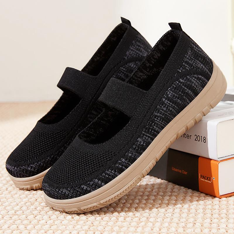 Shoes for Women's Summer New Style Breathable One-foot Shoes for Mothers Old Beijing Cloth Shoes Soft Sole Casual Women's Shoes Versatile Single Shoes