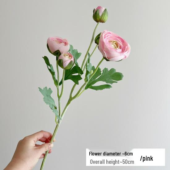 High-Quality Silk Ranunculus, Lotus, and Peony Artificial Flowers for Home Decor or Photography Props