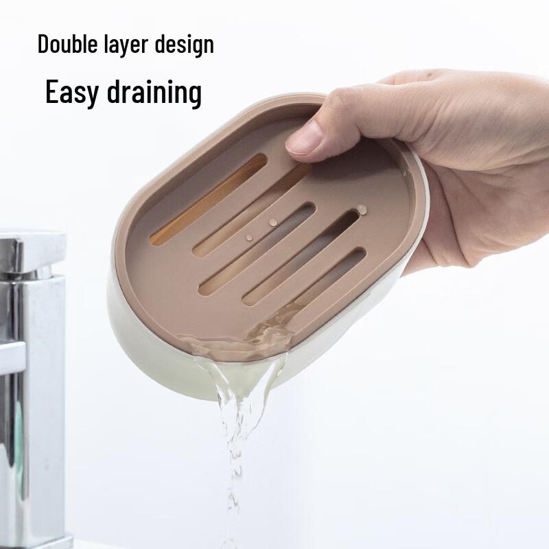 Kangxingda Plastic Draining Soap Dish Set (5-Pack)