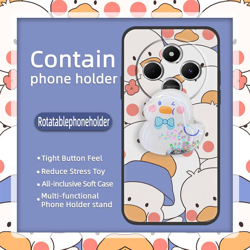 Silicone Dirt-resistant Phone Case For Redmi A4 5G Durable Cute Waterproof Quicksand protective Cartoon Soft Case TPU