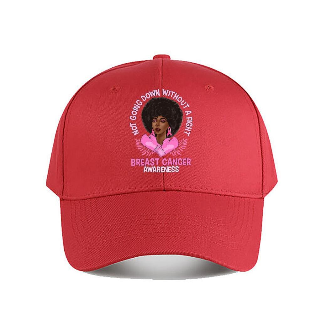 Breast Cancer Awareness Fight Graphic Baseball Cap Fashion Unisex Sunhat Womens Outdoor Sports