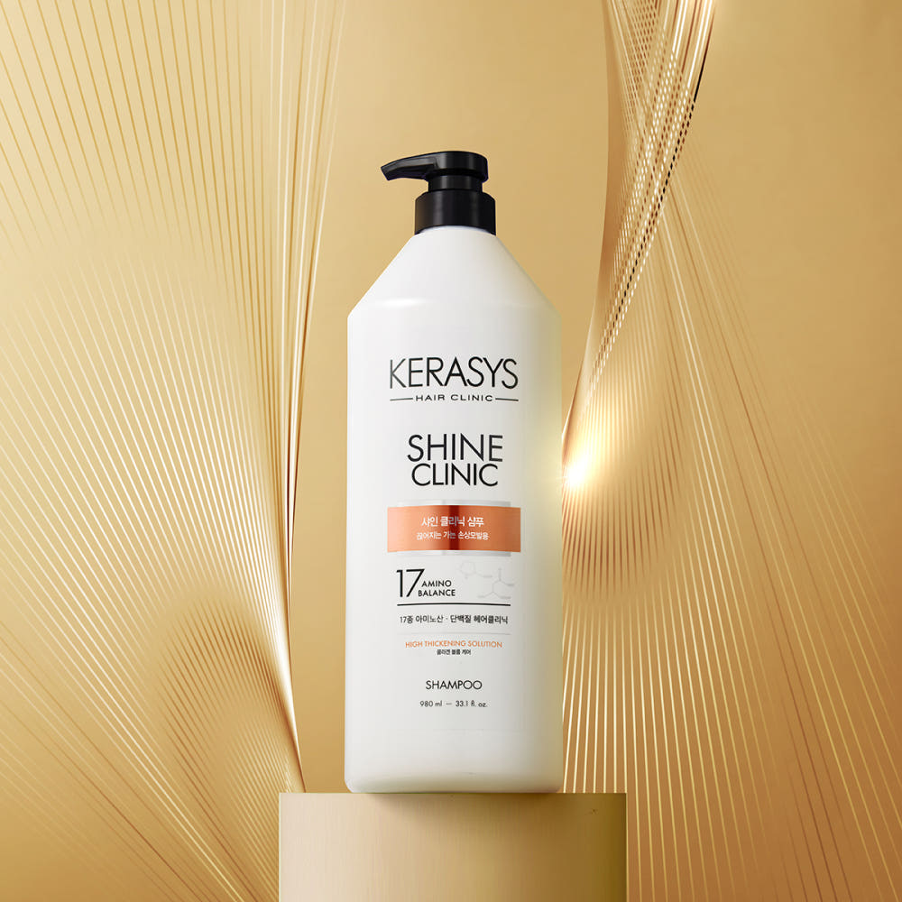 KERASYS Shine Clinic Fine Damaged Hair Volume Care Protein Shampoo 980ml