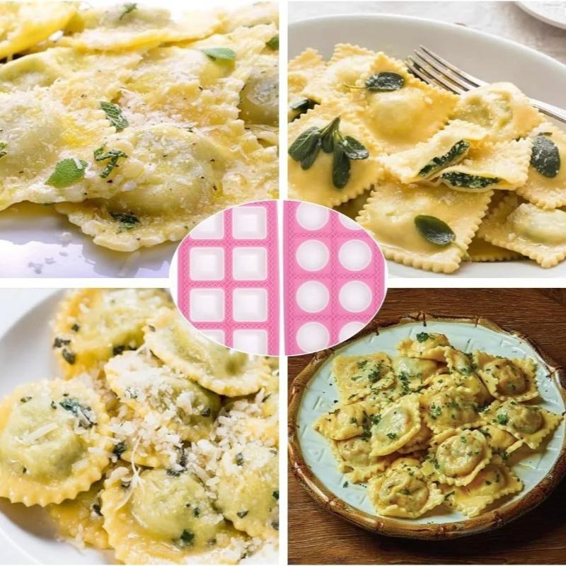 Kitchen Tools 10 with Molds Ravioli Cutter Aluminum Shape Dumplings Mould Dough Press DIY Tools for Making Pastry