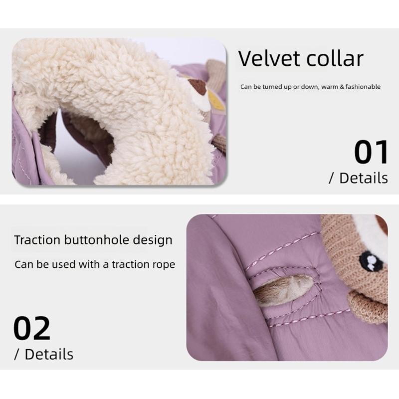 Pet Winter Clothing Warm Full Body Protections Easy On Off Design Machine Washable Padded Jackets For Dog Outdoor Walking