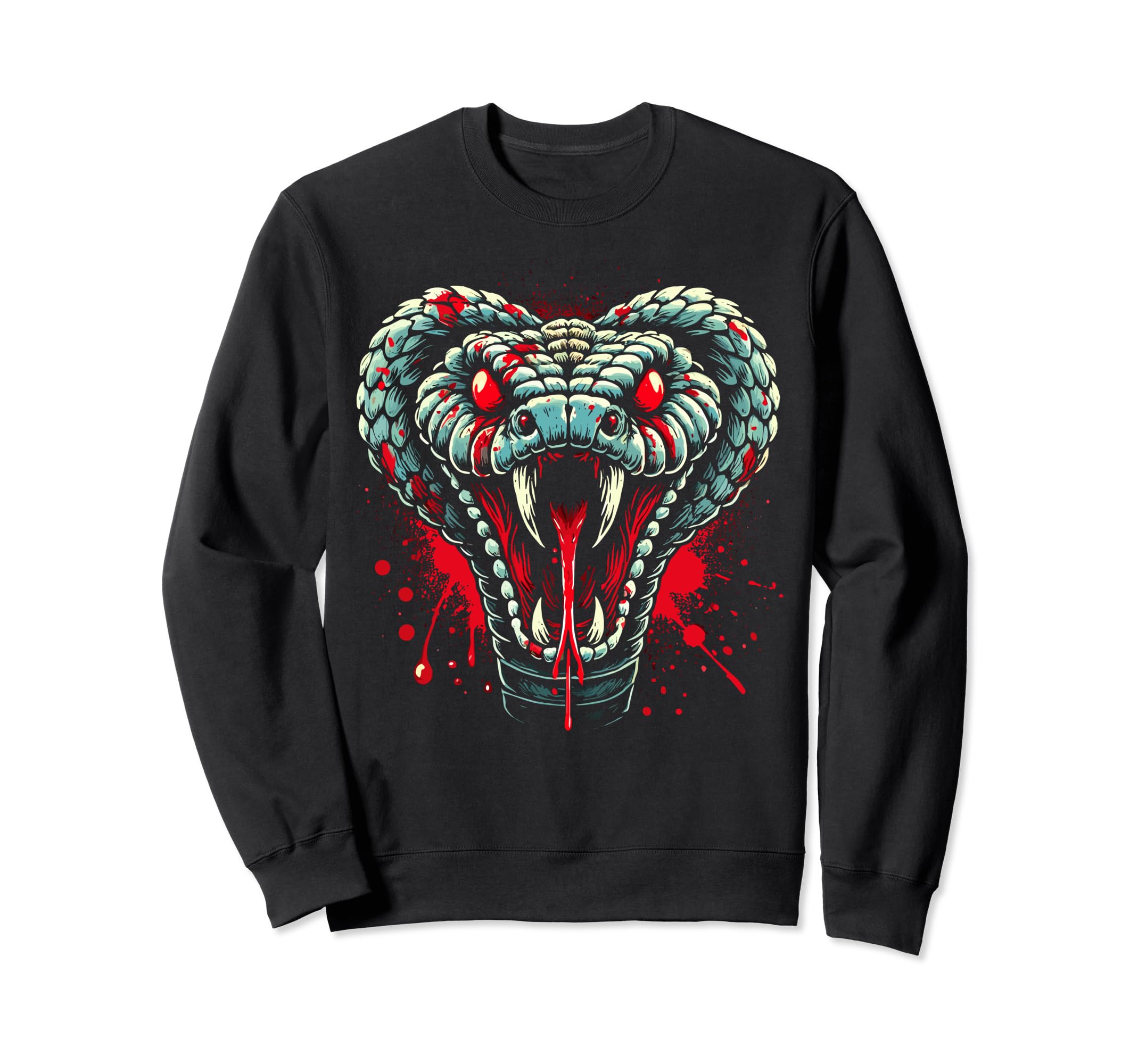 

Viper Halloween Decor Creepy Scary Viper Bloody Killer Sweatshirt
