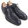 Great CARMINA Leather shoes SIMPSOM Medallion Straight Tip Navy mens 8 Used