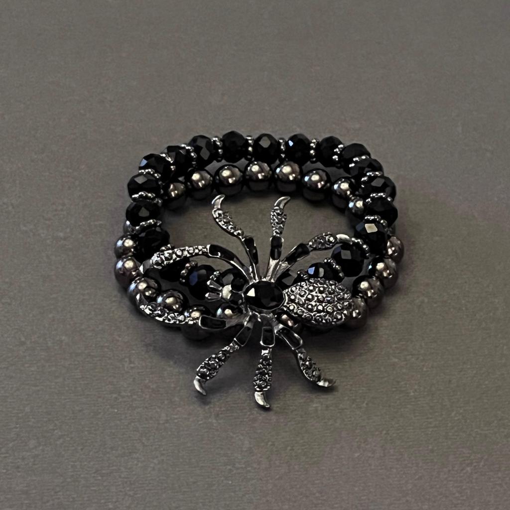 Yeni Gotik Siyah Örümcek Boncuklu Bileklik Kadınlar Erkekler için Eşsiz Örümcek Ağı Charm Koyu Kişilik El Yapımı Takı Hediyeler Aksesuarlar