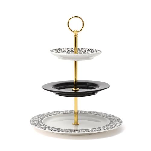 Francfranc Tweed Cake Stand, Black
