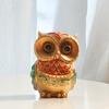 Luxury-style Owl Sculpture Resin Statue Craft Decorative Item for Home Bedroom Living Room Study Desk Luxury Decoration