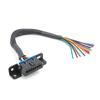 Cable de diagnóstico automotriz OBD2 hembra a cable DIY de colores de 30 cm, tipo terminal OBD2, conector OBD 2