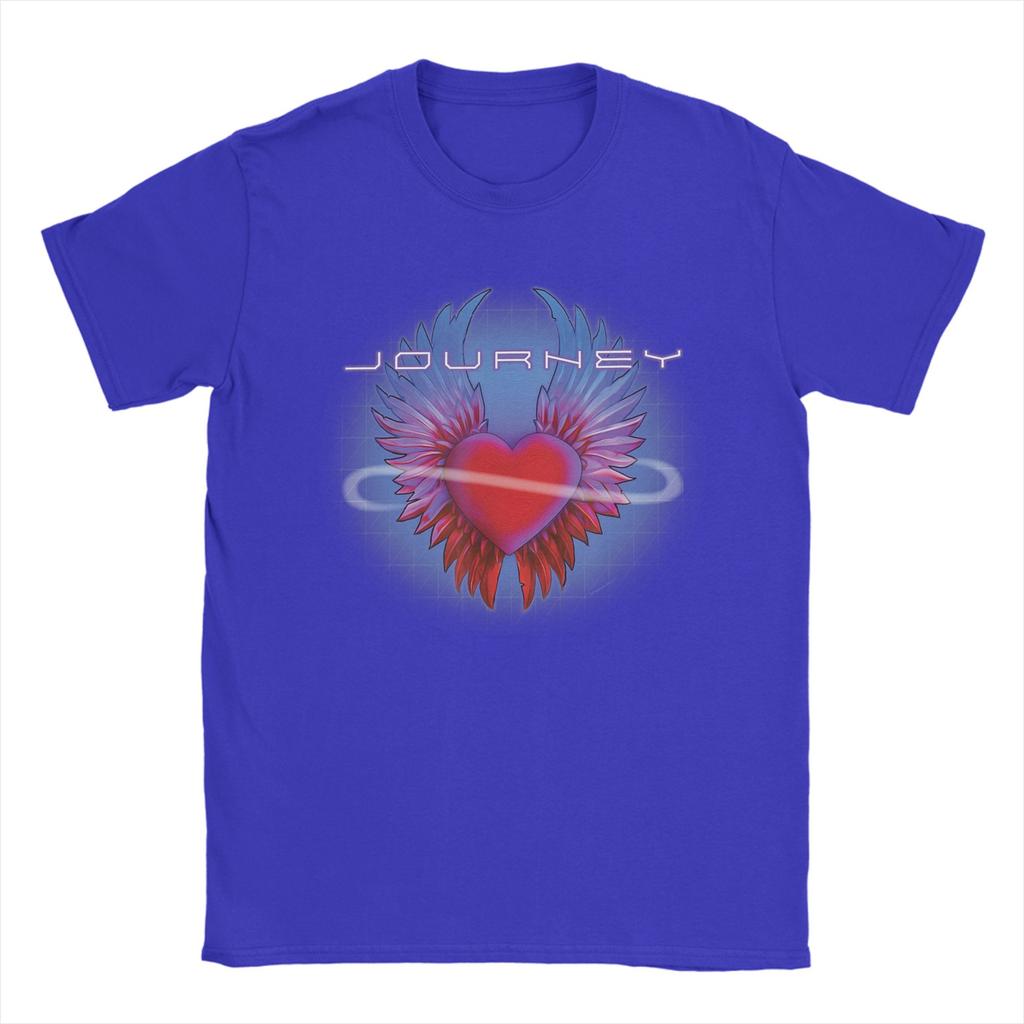 Journey Band Geflügeltes Herz Musikband 100% Baumwolle T-Shirt Für Unisex Sommer T-Shirts O-Ausschnitt T-Shirt Oversize Heißer Verkauf Kleidung